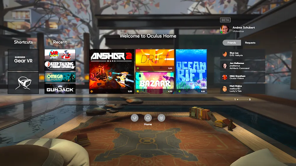 Oculus Home on Rift and Gear Now Look Identical