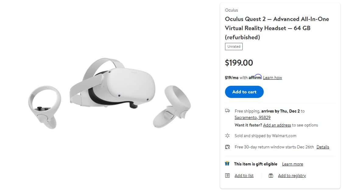 Walmart is Selling Quest 2 (64GB) at Its Lowest Price Yet
