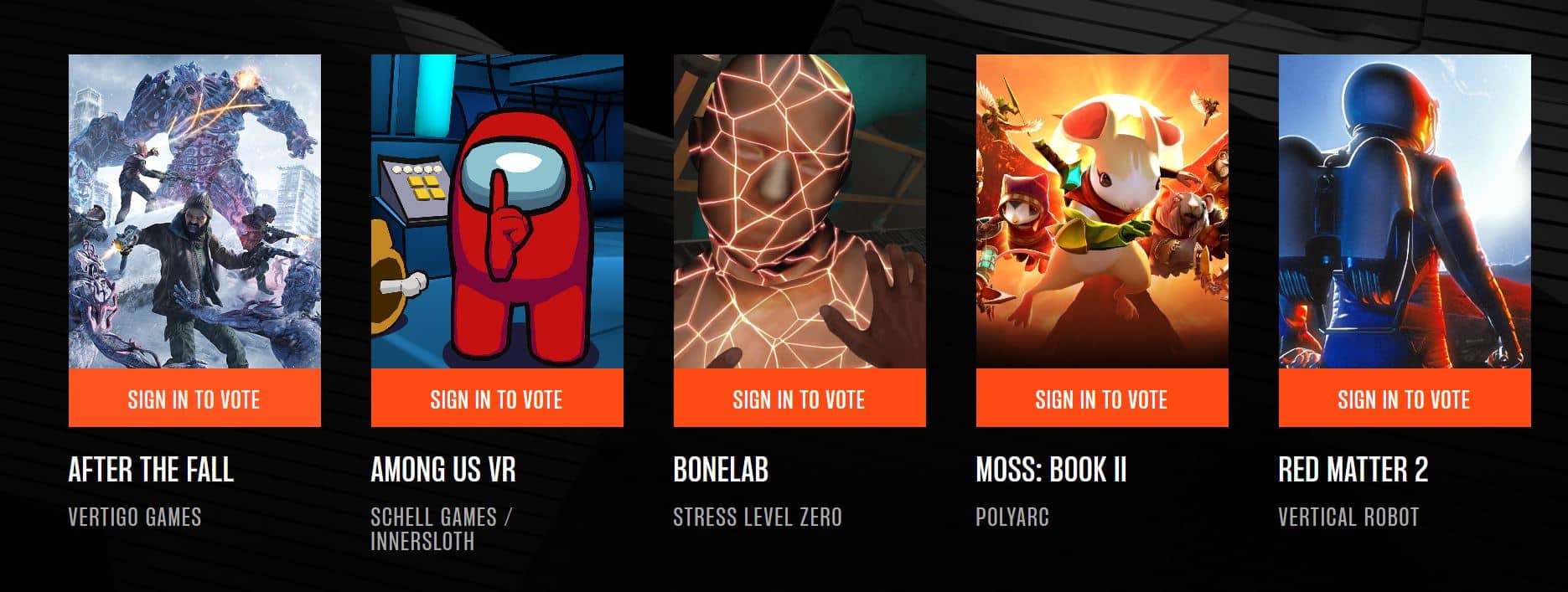 Among Us VR, Bonelab & More Nominated For Best VR At The Game