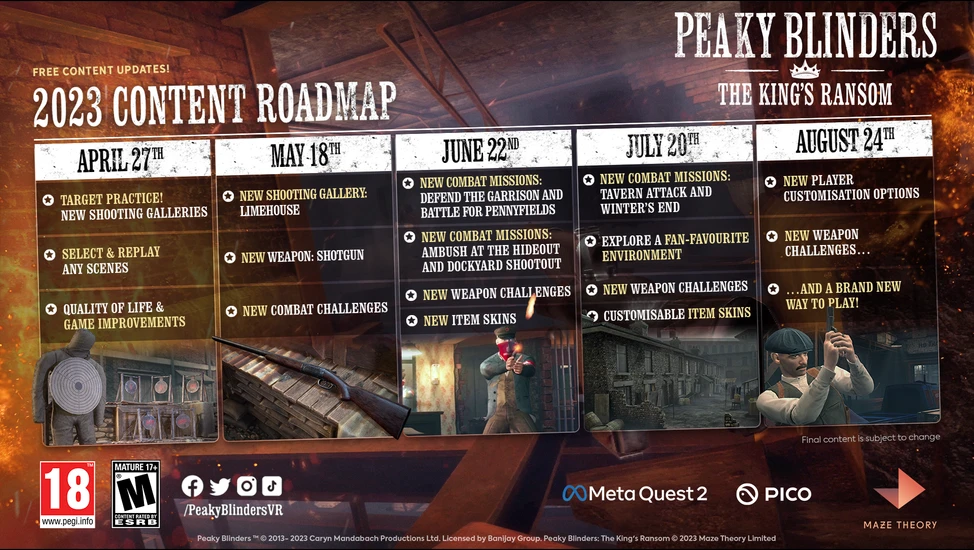 Peaky Blinders: The King's Ransom Reveals Content Roadmap