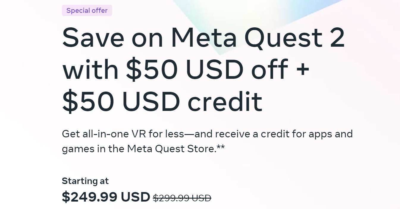 The Meta Quest 2 VR headset is still on sale in an  Black Friday deal