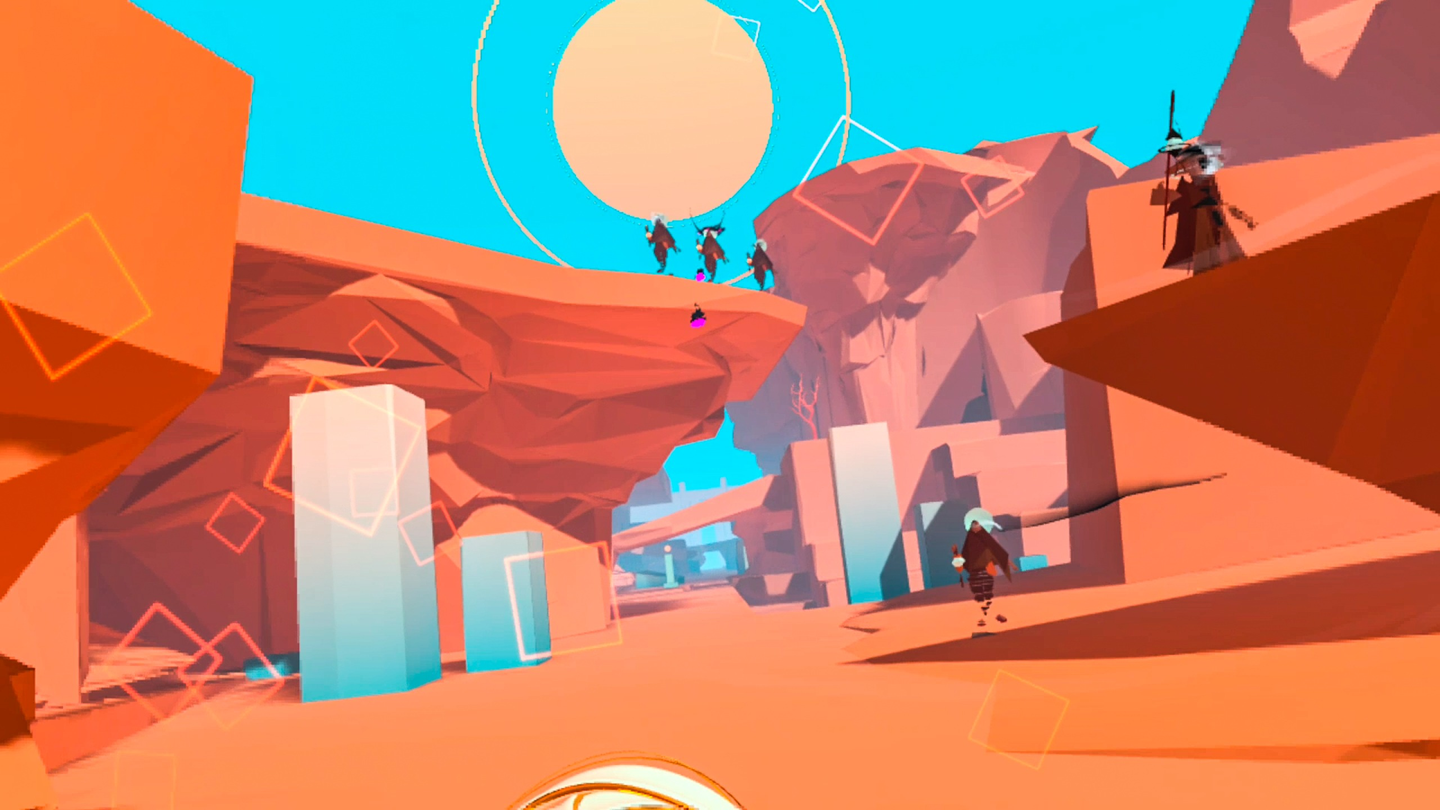 Zengence screenshot - shows you walking through a canyon