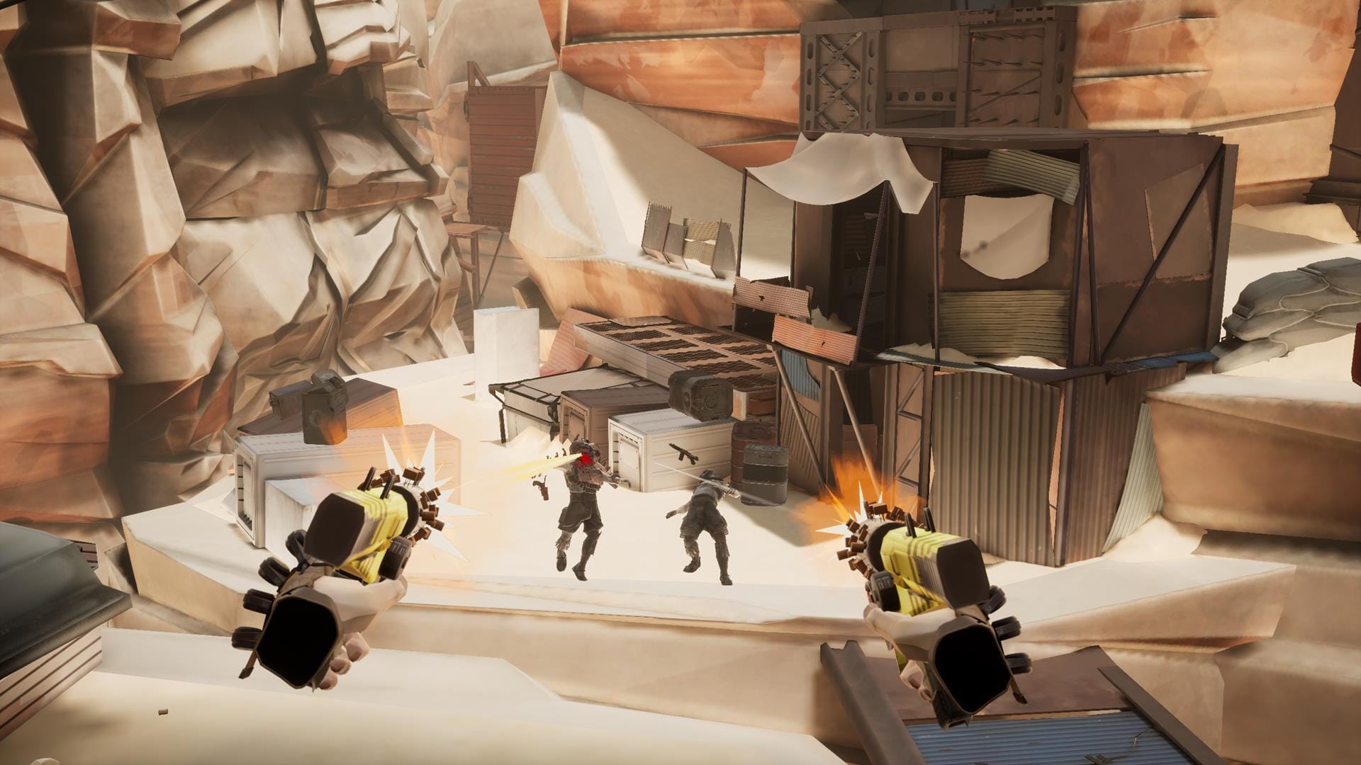 The Burst Quest screenshot shows you dual wielding firearms to kill enemies