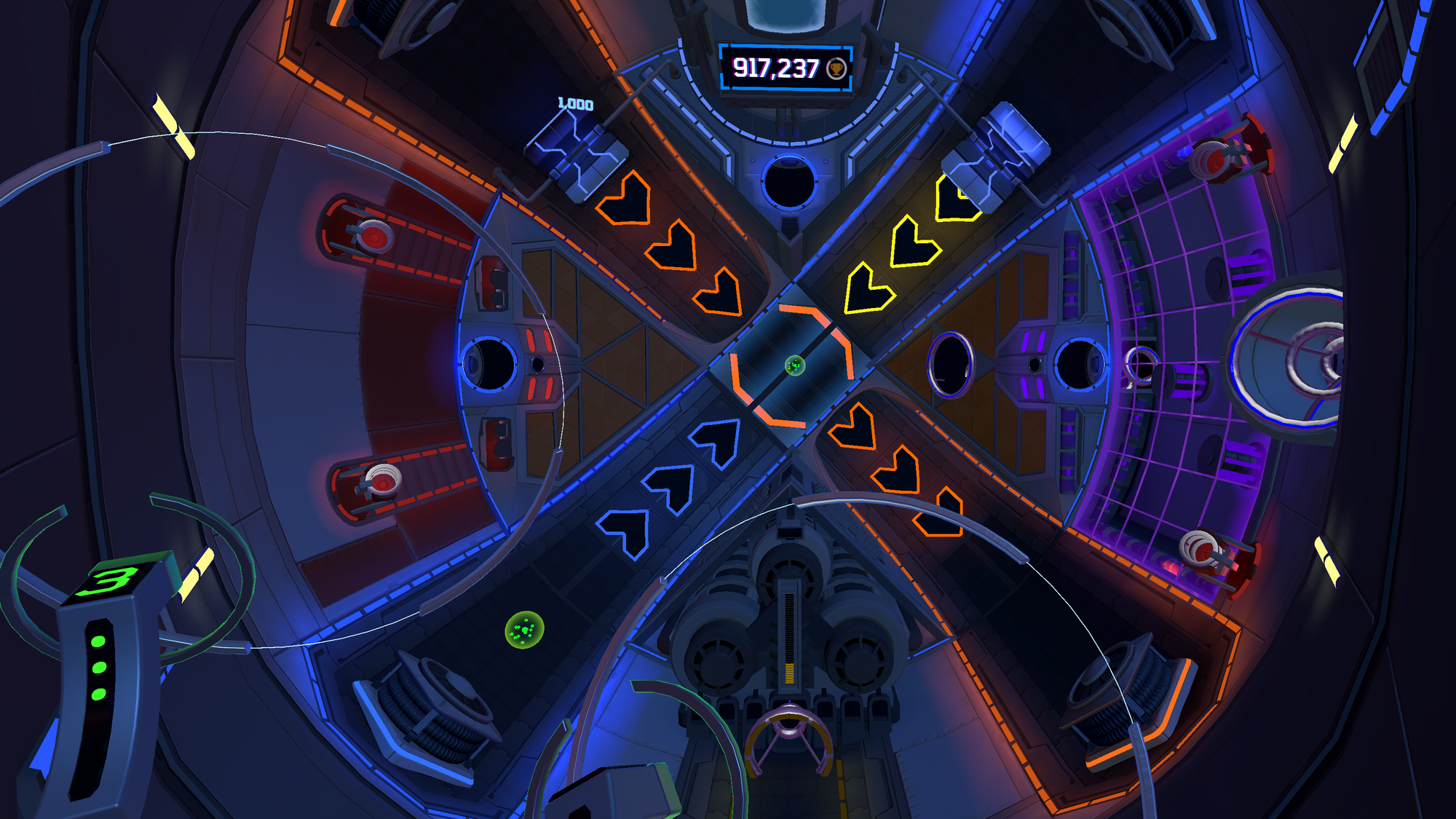 Bounce Arecade screenshot inside a spaceship