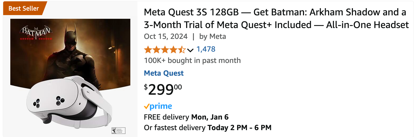 Meta Quest App Tops iPhone Charts on Christmas Day, Hinting at Strong Headset Sales