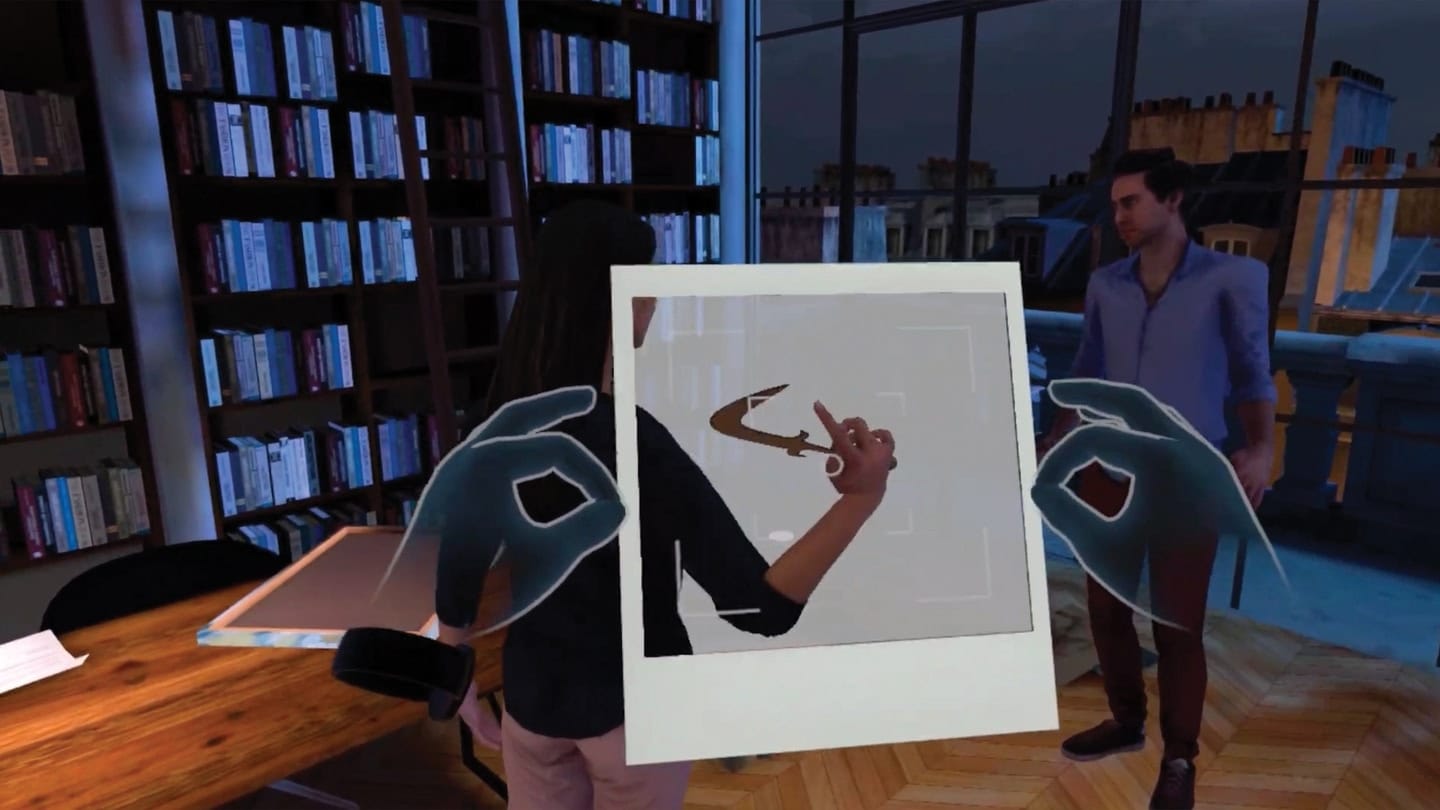 Detective VR screenshot shows you taking a photo in-game