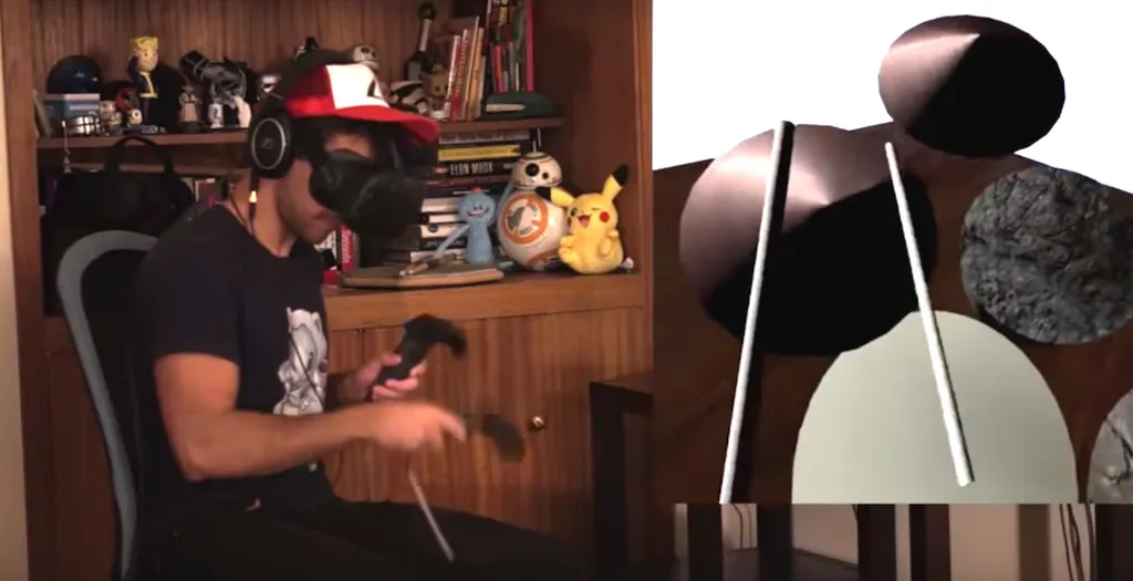 Drummer Plays the 'Pokemon' Theme In VR With Custom Software