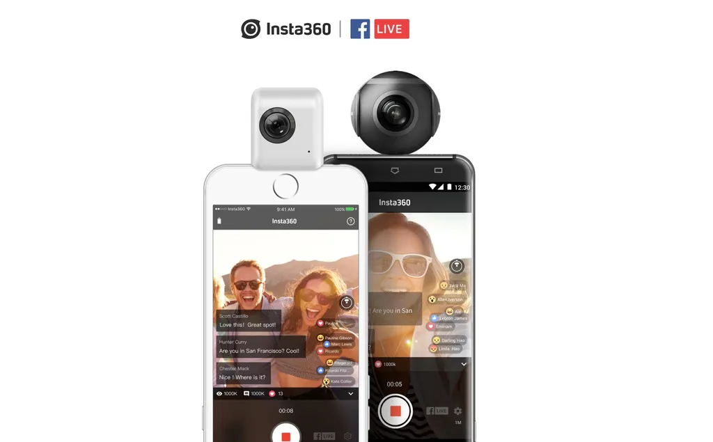 Insta360 iPhone and Android Cameras Now Stream Live To Facebook