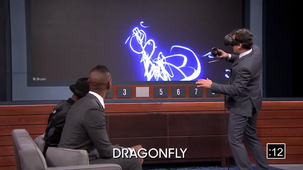 Watch Jimmy Fallon And Brie Larson Play VR Pictionary With Tilt Brush