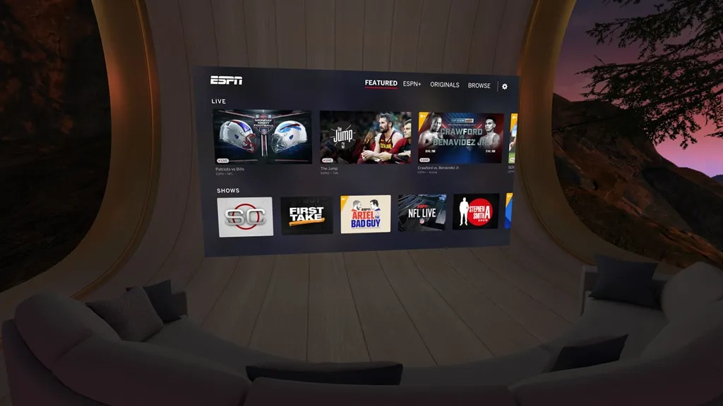 ESPN, Sling TV, FOX NOW Come To Oculus Go's Virtual TV App