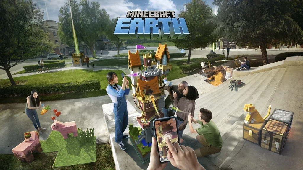 First Minecraft Earth Gameplay Revealed, Uses ARKit 3 Body Occlusion