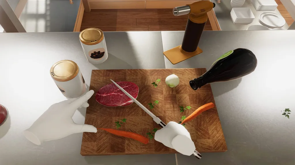 This is a VR cooking simulator that lets you be a professional