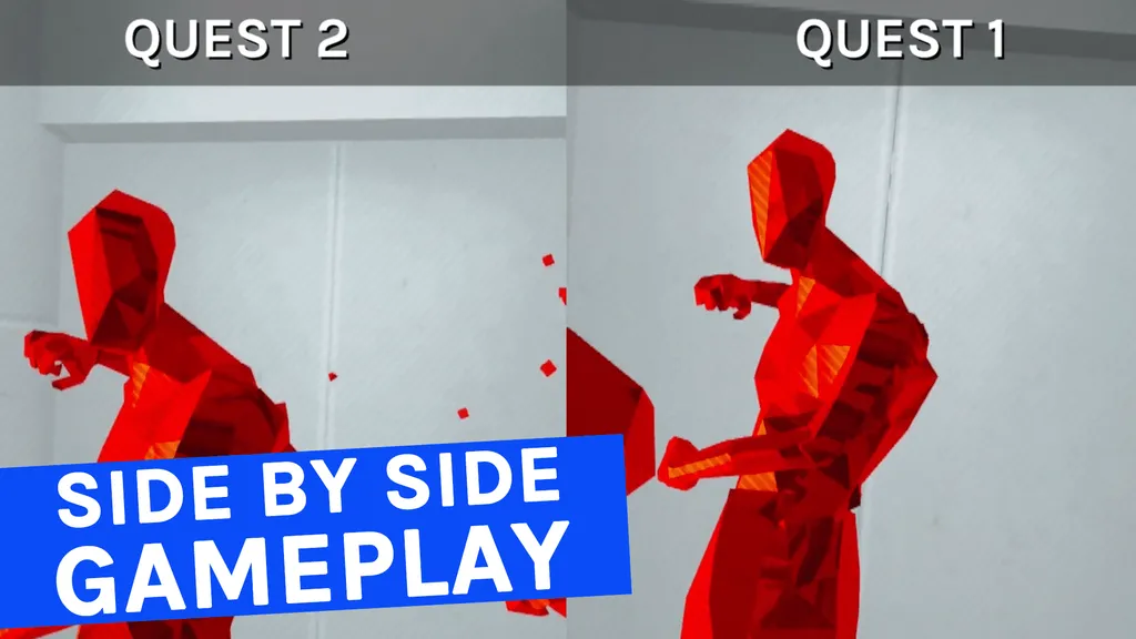 Here's Superhot VR Running On Quest 2 And 1 Side-By-Side