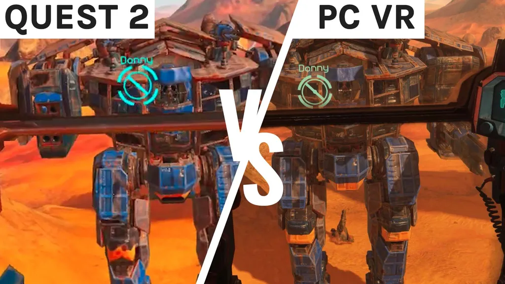 Vox Machinae Graphics Comparison: Quest 2 Vs PC VR