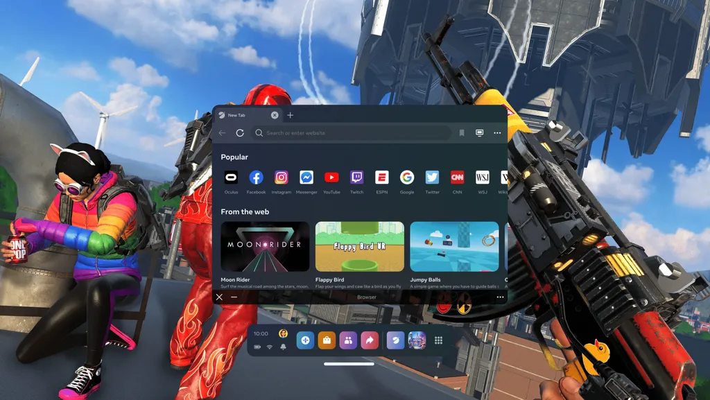 Quest Pro Lets You Bring Up The Browser Without Quitting The Running VR App