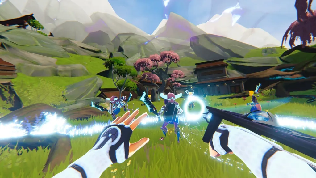 VR player casting spells on enemies in Zenith: The Last City gameplay