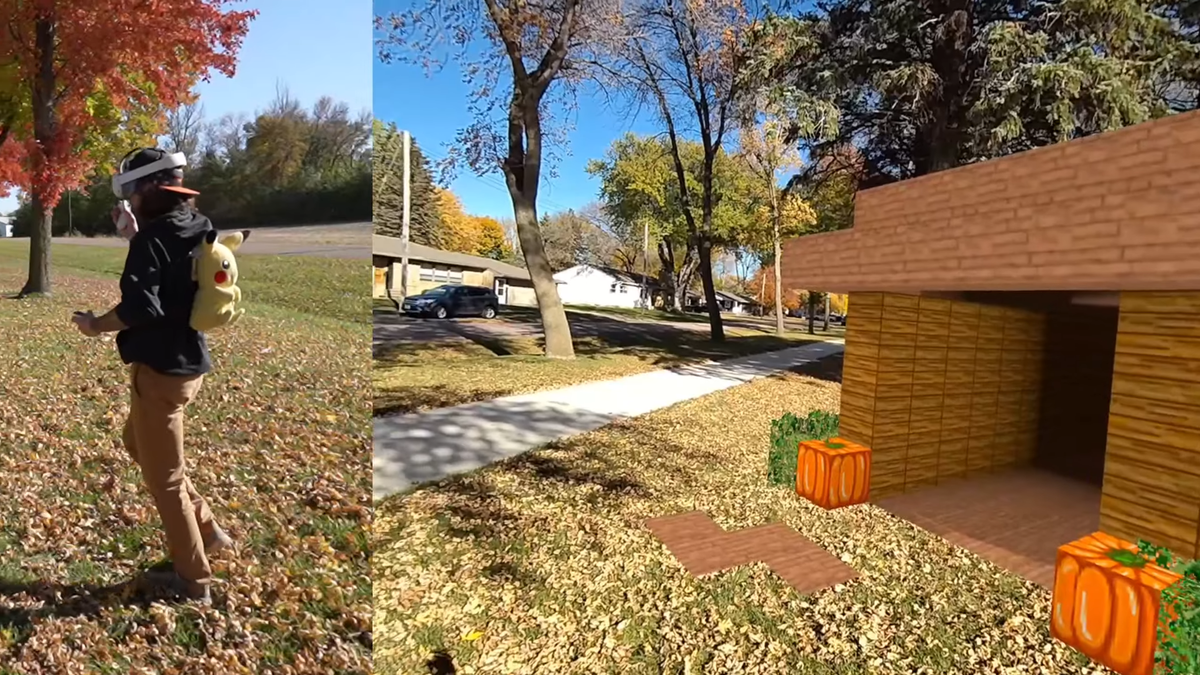 Quest 3 Game Brings Minecraft Outdoors In Mixed Reality