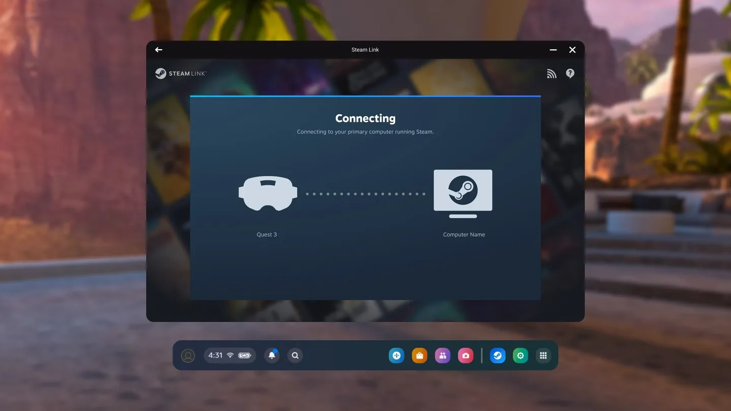 Valve Launches Steam Link PC VR Streaming App For Quest